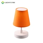 modern restaurant rechargeable led table lamp with shade