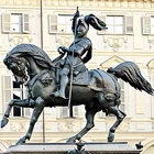 Outdoor large garden decorative man riding bronze horse sculpture for sale