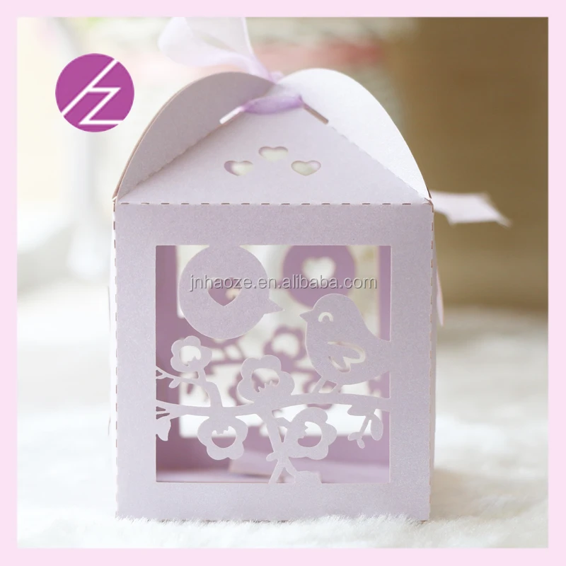 party wedding supplies cake box laser cut wedding gift box th-31