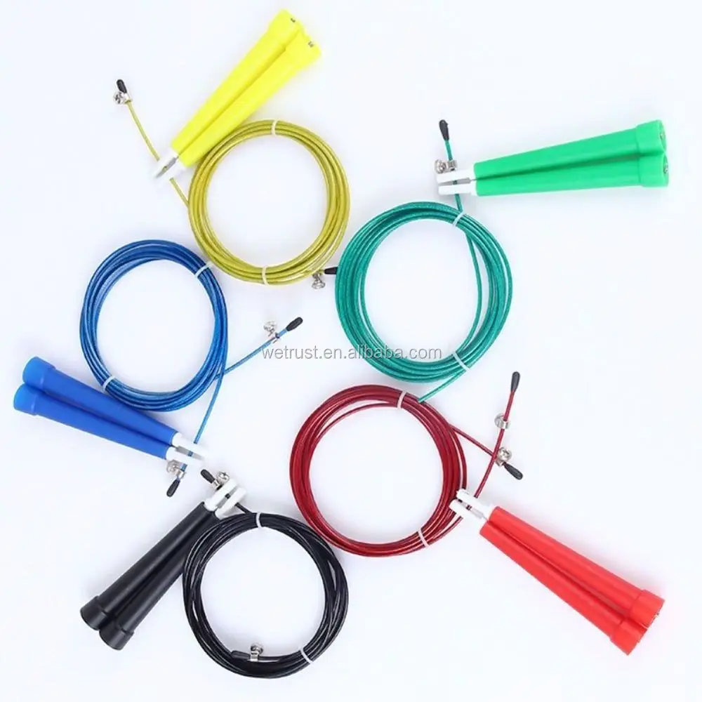 steel wire skip rope length adjustable jump racing skipping rope