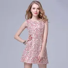 Plus size clothing women casual dresses floral Polyester long dress office dresses women formal