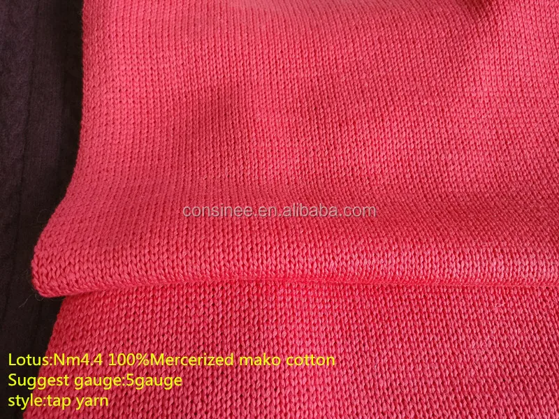 samoa composition 100%mako`cotton yarn count nm 43 moq 1 kg