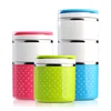 1-3 Tiers Container High Quality Metal Stainless Steel Rice Container Lunch Box With Lid And Handle