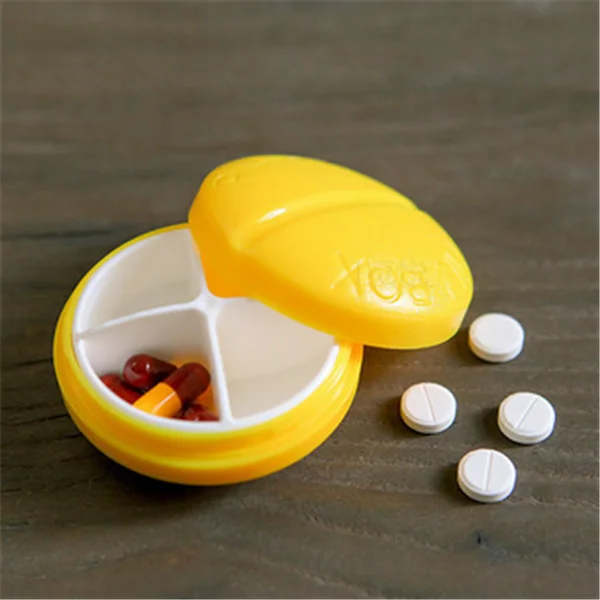 Portable Good Quality 4 Compartment Plastic Pill Box,Small Pill