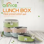 2017 Colorful 3-layers stainless steel tiffin bento lunch box keep food warmer food carrier in three color