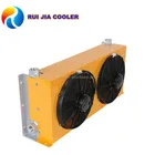 Aluminum brazed plate oil cooler with two fans air cooled heat exchanger AH1012L