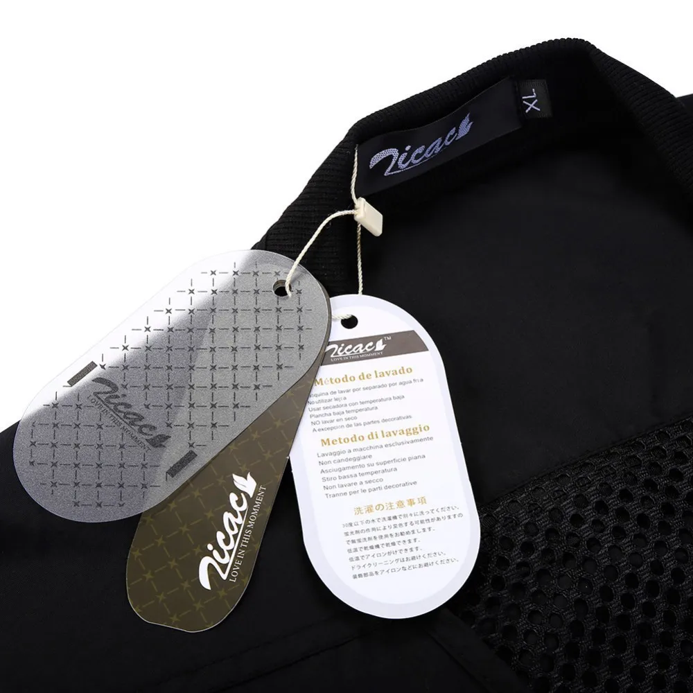 2015 New Arrival Men Quick-Drying Outdoor Multi-pocket Travel Vest Outdoor Photography Knitted Collar Vest 3L
