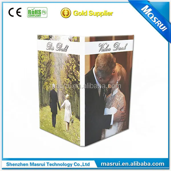 2017 luxury lcd screen video wedding invitation card