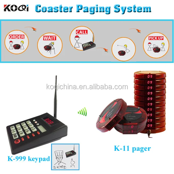 Auftrag Dienstleistungen System F&uuml;r Fast-food-Restaurant/Gast Paging-System/Restaurant Coaster Pager - ANKUX Tech Co., Ltd
