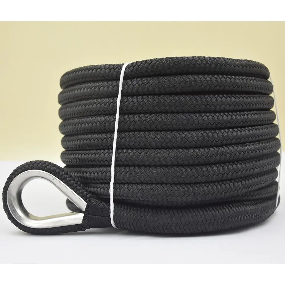 12mm nylon trenzado doble línea de anclaje cuerda