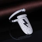Fashionable wholesale fox full diamond nail ring jewelry