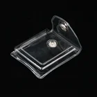 Customized logo mini plastic bag PVC material pouch with snap button closure