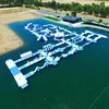 Free Customized Inflatable Floating Water Playground / Perth Lake Inflatable Commercial Water Park Manufacturer