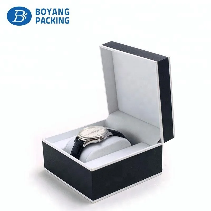 hot sale custom stamping empty black packaging gift box for