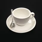 Hotel Restaurant Used Crockery Mug Ceramic Porcelain Espresso Tea Cup with Saucer
