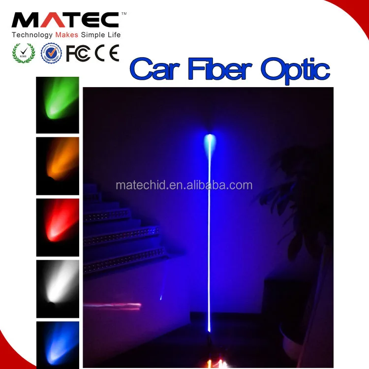 Matec antena 4 pies 5ft 6ft luz led del coche 5 colores RGB 12v led de luz de fibra óptica de coche