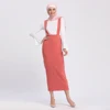 2019 latest hot sell dubai muslim plain suspender tight skirt