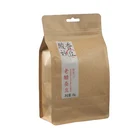 Snack Food Packaging Flat Bottom Kraft Paper Bag Stand Up Pouch