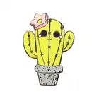 Customized Pretty Yellow Cactus badge buttons Metal Badge