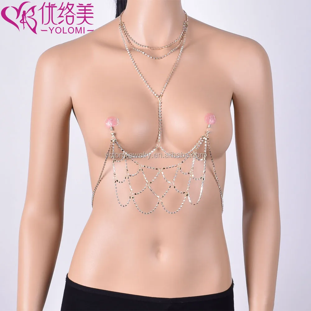 Sexy Women Nipple Bra Body Chain Nipple 