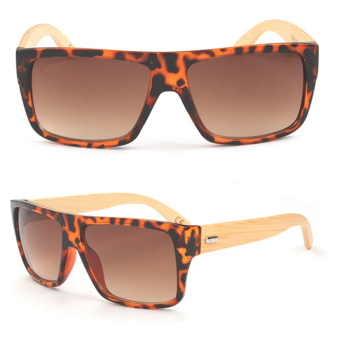 Natural Wood Bamboo Wooden Temple Full Frame Glasses Eyewear Men And Women Fashion Sunglasses Mercury Lens 8 Color WDSG002