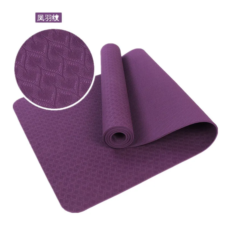 8mm Thick 72-inch Long Ero Friendly TPE High Density Anti-tear Non-slip Yoga Mat Eercise Mat Hot Yoga Eercise Fitness Pilates