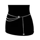 China fashion gold and sliver dress ladies waist chain belt