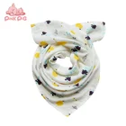 Baby gauze saliva towel cartoon printing bamboo cotton newborn bib water absorption triangle towel