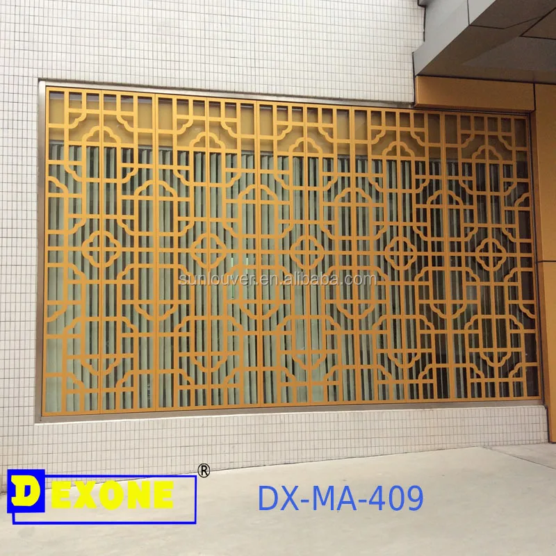 Metal aluminum Deco Design for window, facade, wall, fence decoration