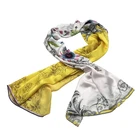 FY Custom Printed Foulard Silk Satin Print Square Scarf