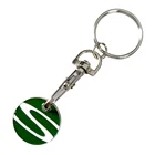 CMYK shopping trolley aluminum printed decals coin key chain