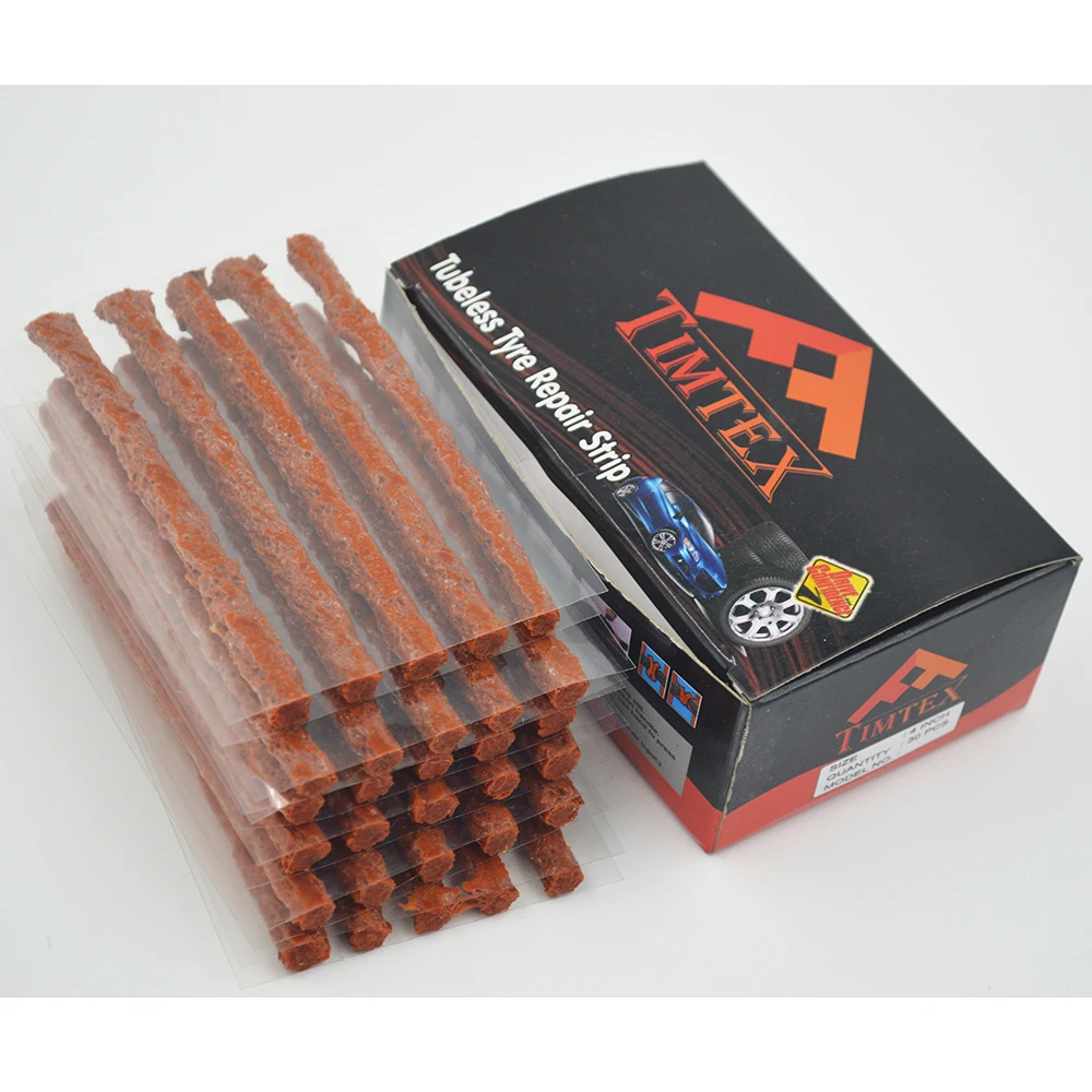 4 5 6mm 100 200mm Rubber Tubeless Tire Seal String Tyre Perforated