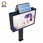 Aluminum Material Outdoor Advertising Double Sides Solar Power LED Light Box Billboard Price