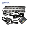 Hot Sale 7 Colors Car Styling Music Control Car RGB LED Strip Light Atmosphere Lamp Kit with IR Remote Interior Lights