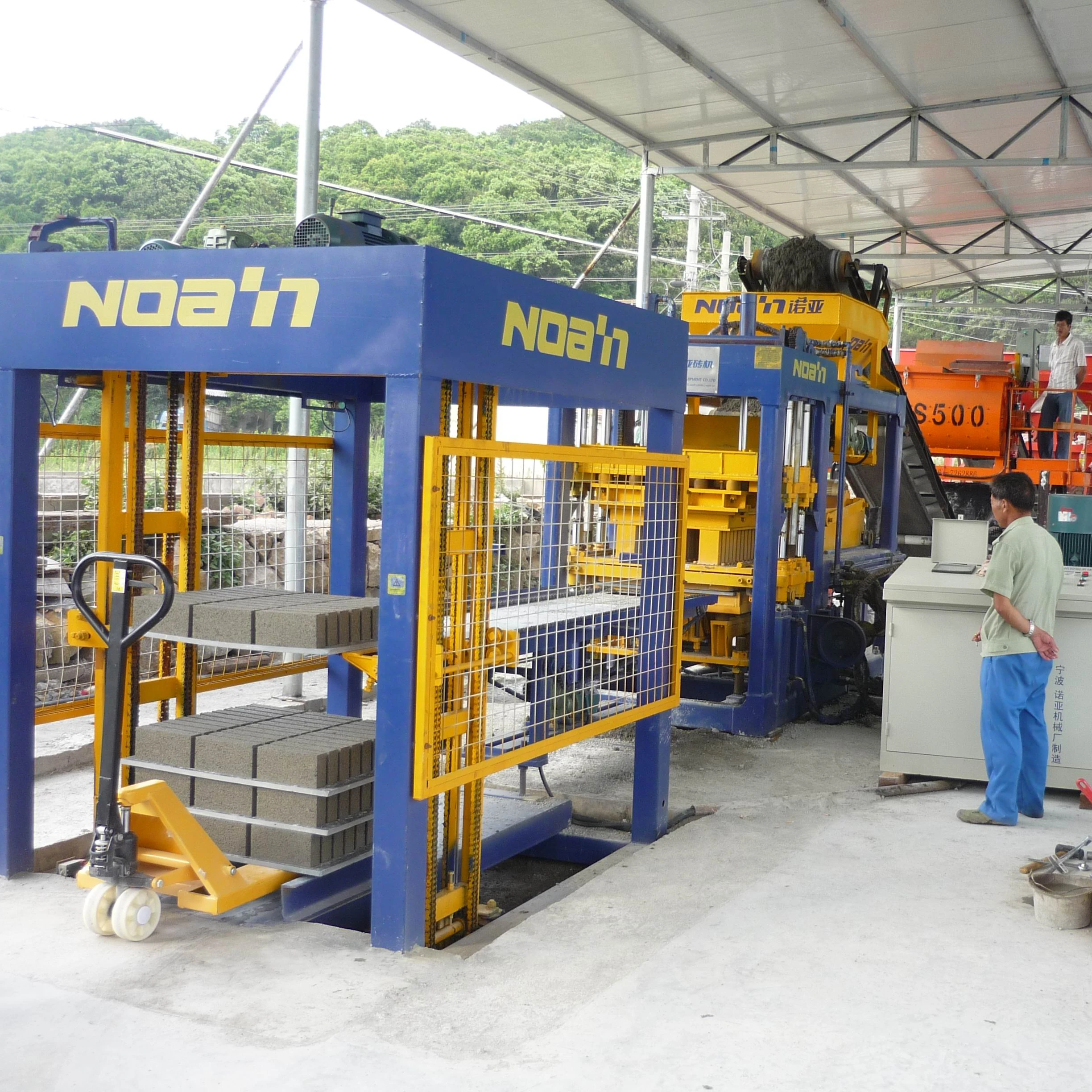 Venta de Noah QT6-15 bloque de hormigón automático que hace la máquina de ladrillo de la máquina