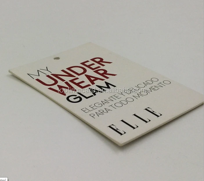 shenzhen factory custom clothes paper hang tag