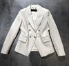 Elegant White Real Leather Blazer Chic Slim Fit Lambskin Short Jacket Office Lady Stylish Genuine Leather Coat Jackets