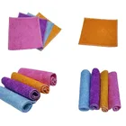 Eco-friendly kitchen cleaning bamboo cloth customize opp bag with sticker anti-bacterial towel