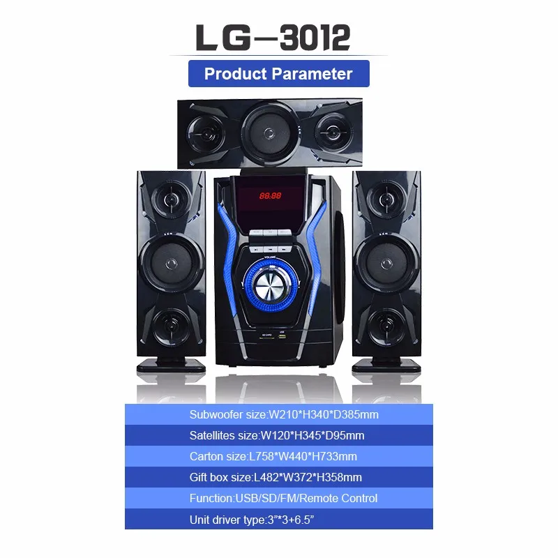 Factory wholesale big size 3.1 dj speaker subwoofer wooden speakers with low price - ANKUX.COM