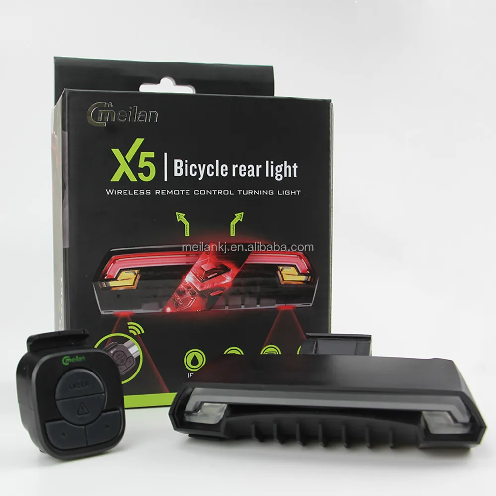 Factory Wholesale Led Signal Remote Control Light Meilan X5 Bicycle Led