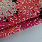 Yuhong High Quality Silky Poly Floral Printed CDC Fabric for women dress/shirts/tops