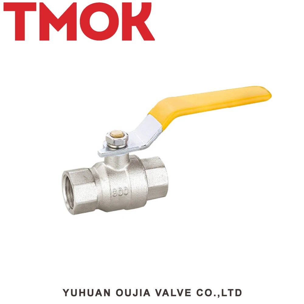 Best selling Yellow long handle Brass character Gas safety valve