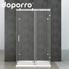 3 panel triple glass frameless sliding shower door