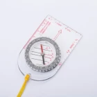 Red map measure scale compass with lanyard for outdoor sports hiking survival