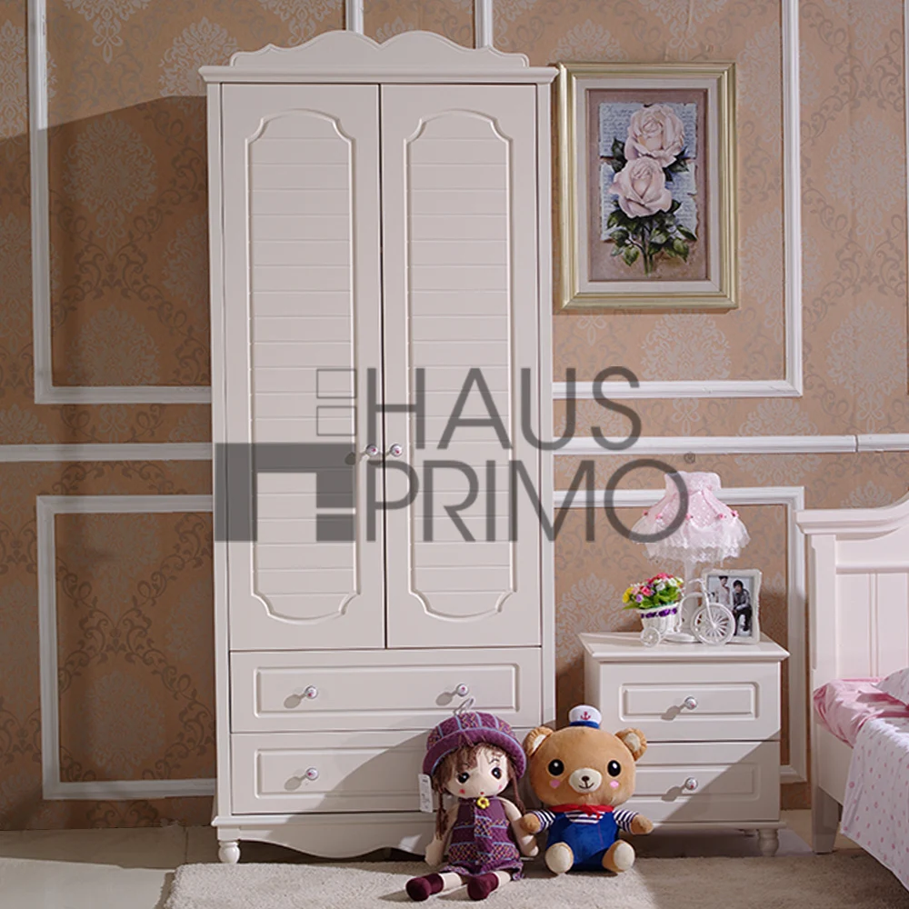 Blanc bois massif chambre armoires avec 2 portes garde robe id du ...