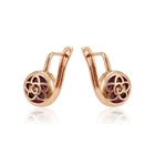 97495 Xuping gold fashion gemstone earing latest design jewelry rose gold plated earrings for women