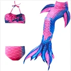 3-pcs bikini mermaid swimming suits swimwear set for kids girls
