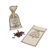 Eco friendly customer logo design xiamen manufacturers cocoa beans jute bag fashional jute drawstring bag