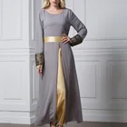 Muslim women Long sleeve Dubai Dress abaya jalabiya islamic women dress kaftan Moroccan fashion robe