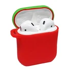 Protective Silicone Headphone Case Cover Quality Soft Skin Keychain Earphone Case For Apple Airpod